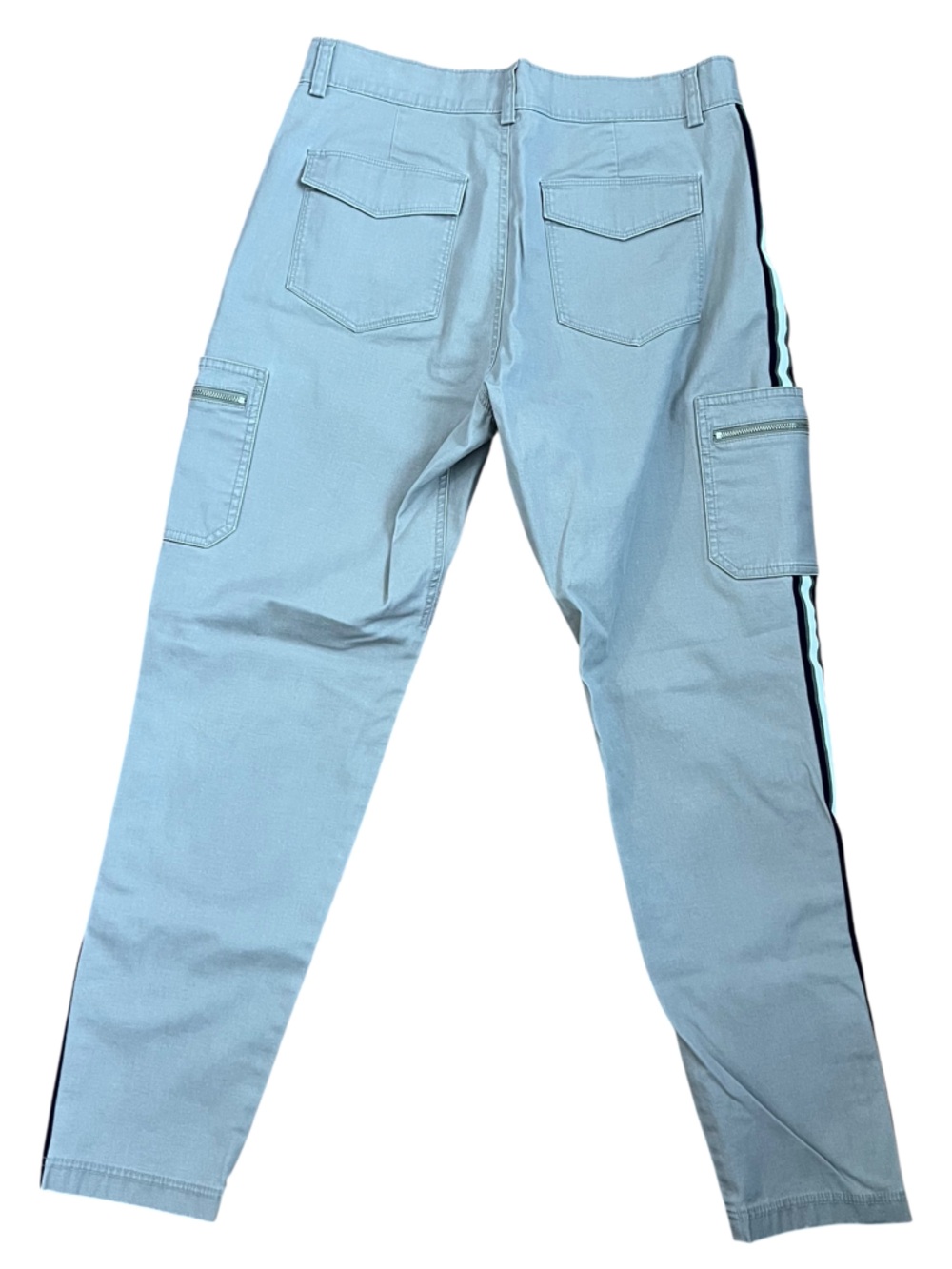 Athleta Summit Cargo Pant Khaki Side Stripe Zip Pocket Size 6 - Picture 3 of 8